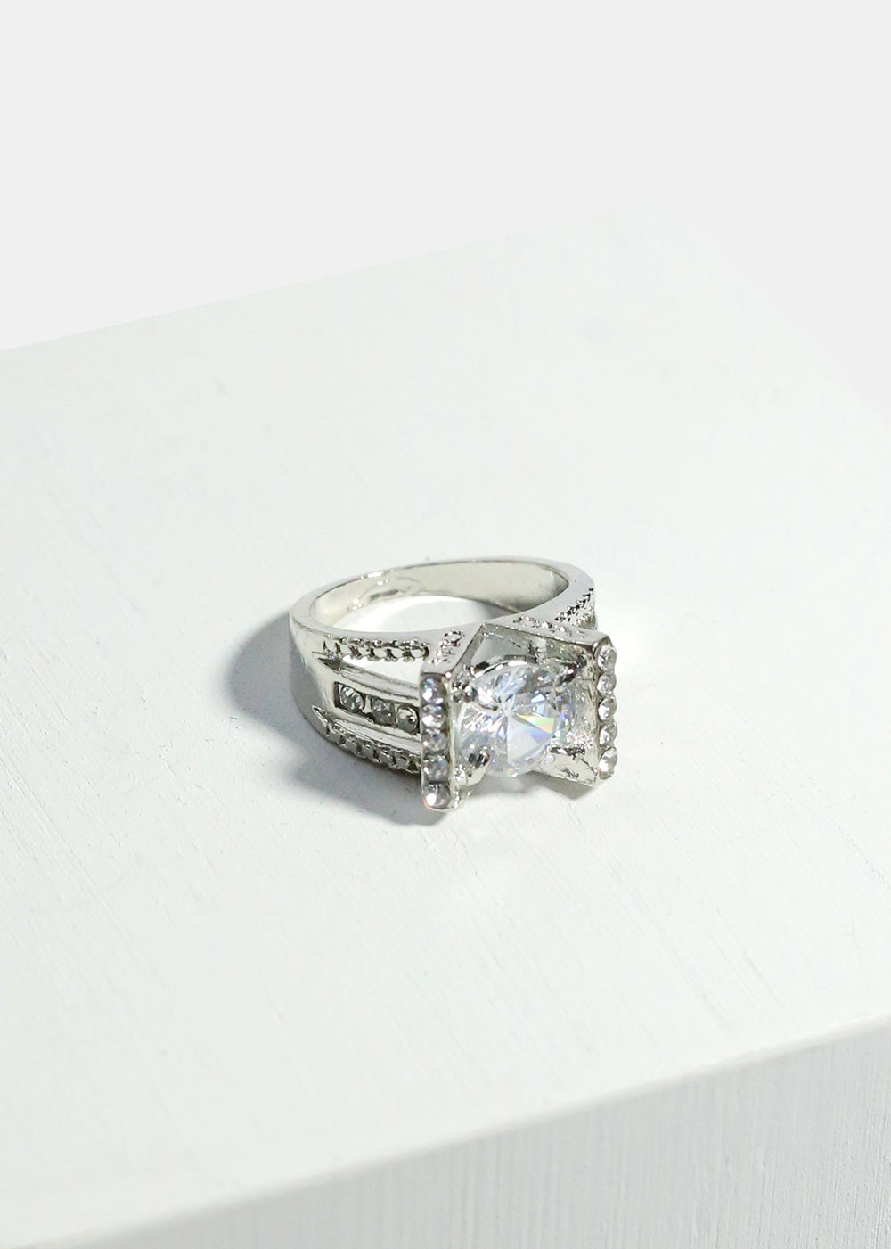 Gemstone & Rhinestone-Studded Ring