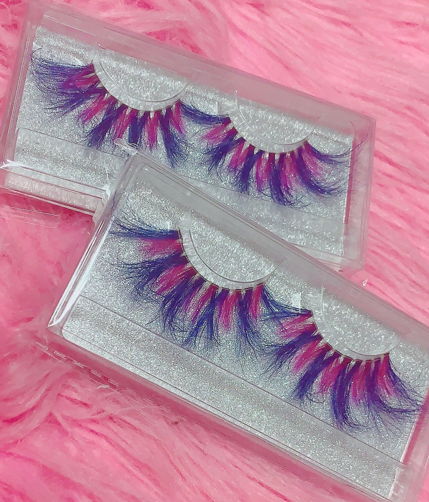 Inked Doll Cosmetics - *BLUEBERRY TWIST* (Blue/Fuschia/Purple) DreamDoll Color Lashes!