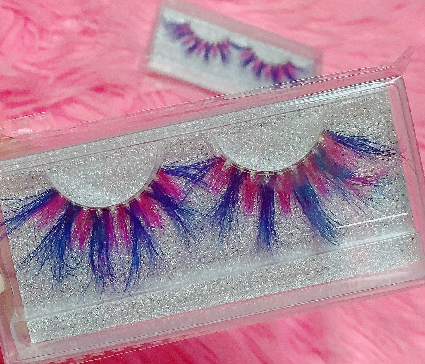 Inked Doll Cosmetics - *BLUEBERRY TWIST* (Blue/Fuschia/Purple) DreamDoll Color Lashes!