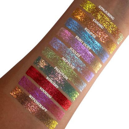Witchcraft Chroma Magic (Red/Gold/Purple) - Liquid Eyeshadow - Glisten Cosmetics