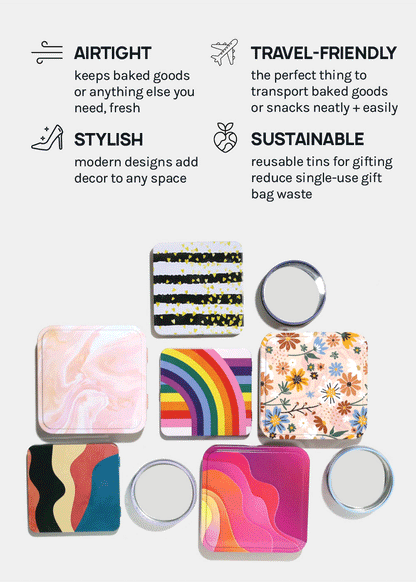 Decorative Tin Boxes Medium Square