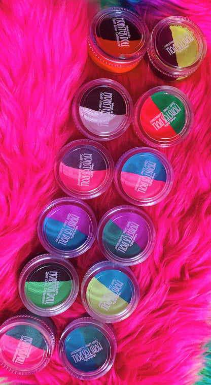 Inked Doll Cosmetics - (HUGE!) Monster Doll HONEY SWAMP *UV NEON PASTEL* Split Liner/Face/Body Paint