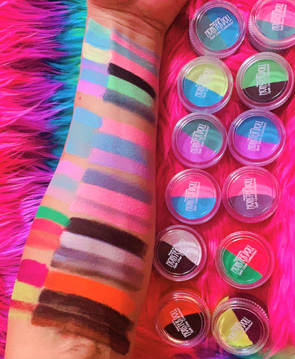 Inked Doll Cosmetics - (HUGE!) Monster Doll MOANICA D'KAY *UV Neon Pastel* SPLIT LINER/FACE/BODY PAINT