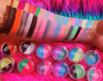Inked Doll Cosmetics - (HUGE!) Monster Doll TWYLA *UV Neon Pastel* SPLIT LINER/FACE/BODY PAINT