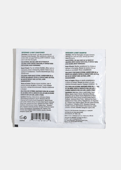 Difeel Rosemary & Mint Shampoo & Conditioner Packet