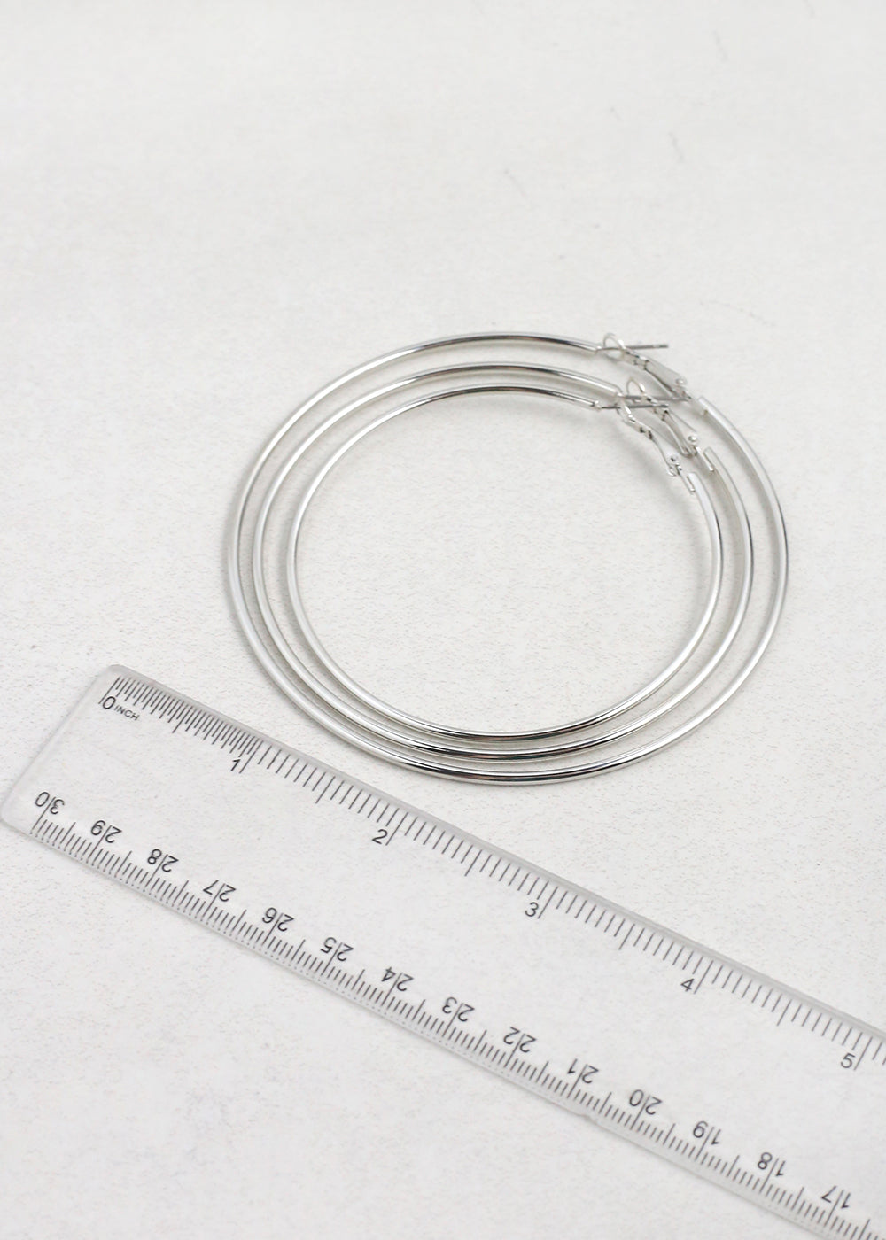 Classic Thin Hoop Earrings - 8 mm
