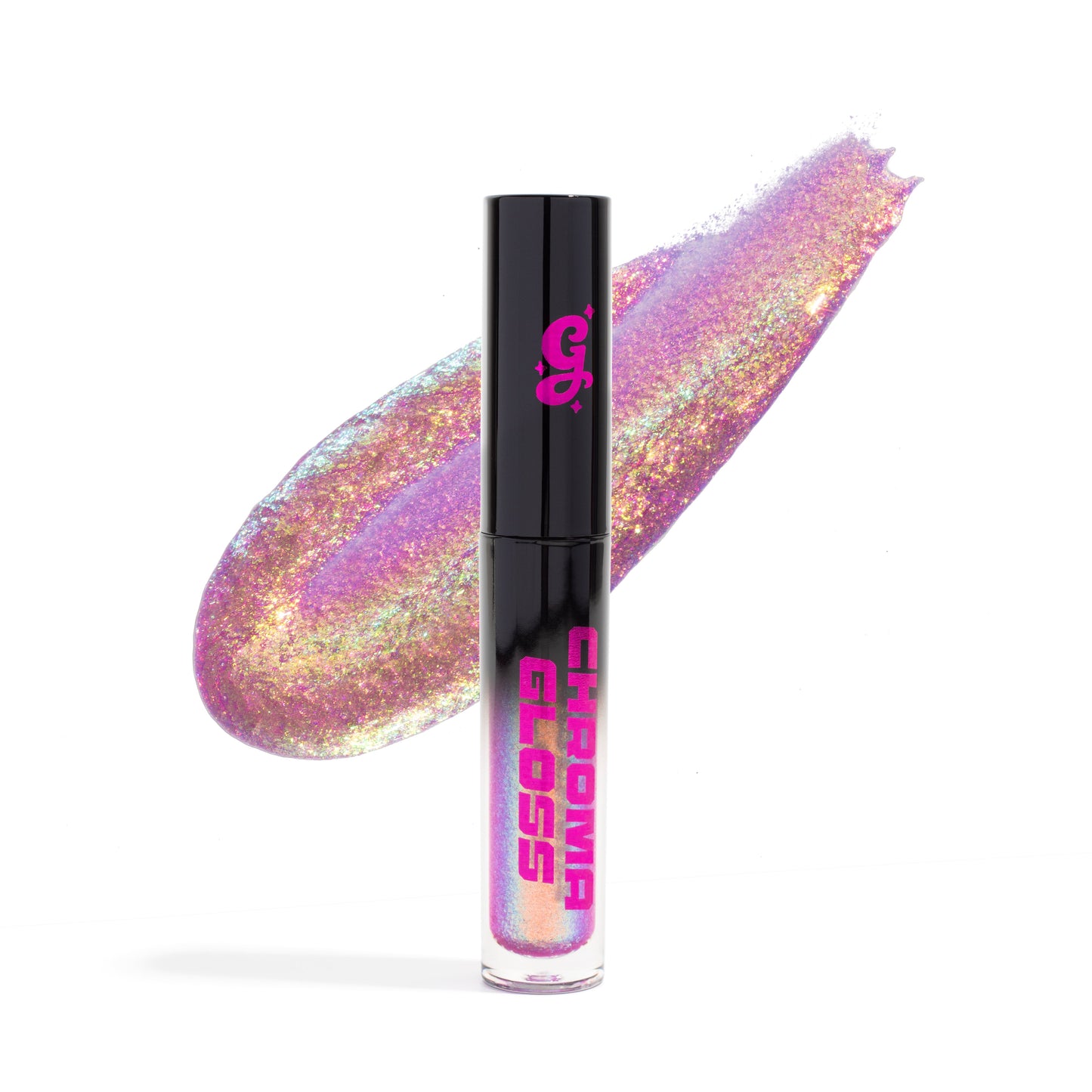 Luna Chroma Gloss (Light Pink/Gold) - Multichrome Lip Gloss - Glisten Cosmetics