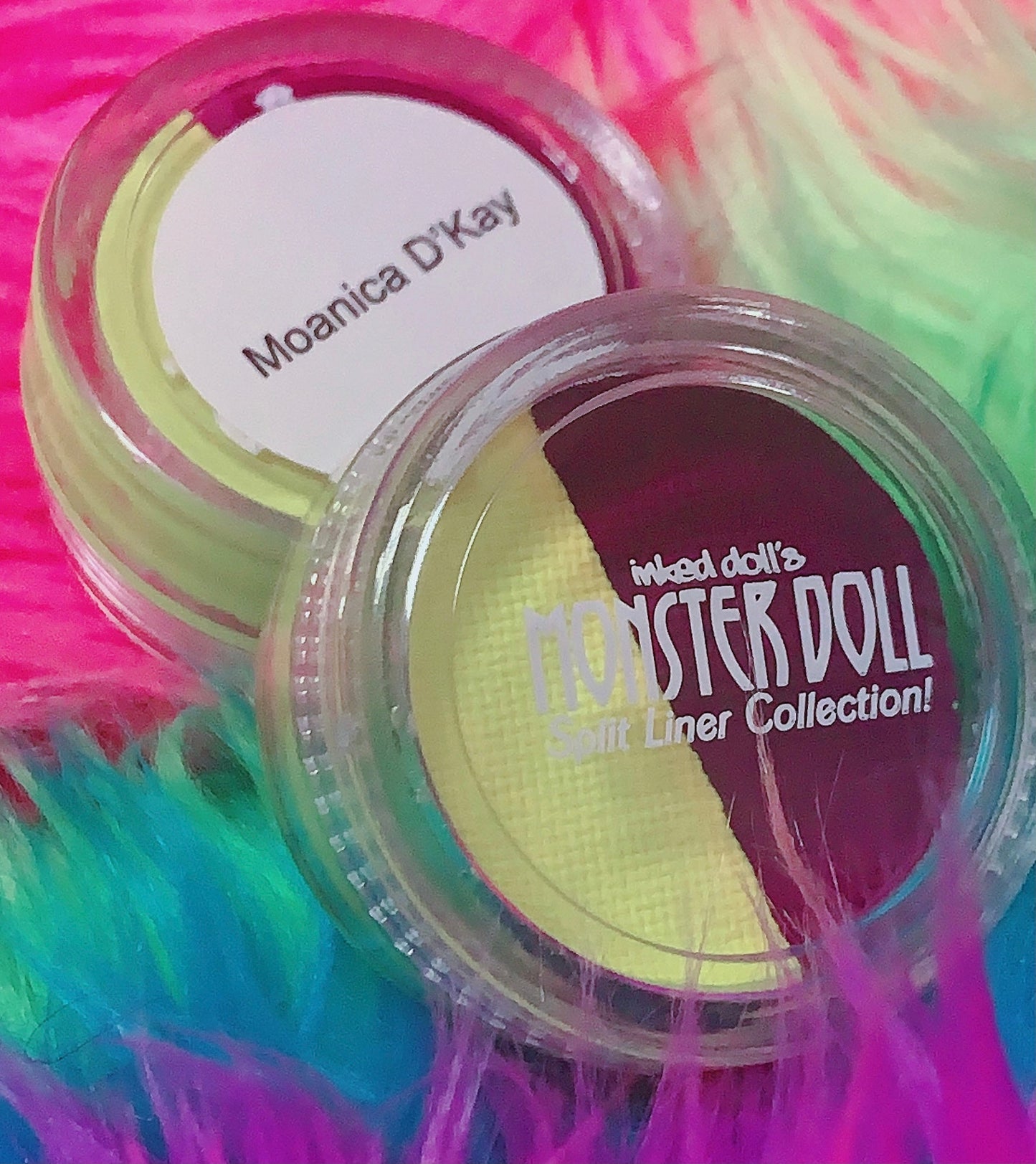 Inked Doll Cosmetics - (HUGE!) Monster Doll MOANICA D'KAY *UV Neon Pastel* SPLIT LINER/FACE/BODY PAINT