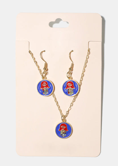Hamsa Hand Pendant Necklace