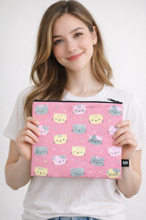 A+ Large Canvas Bag - Cats