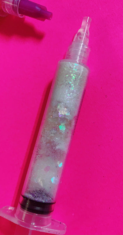 Inked Doll Cosmetics - MARSHMALLOW FROSTING GlamDoll Glitter Syringe