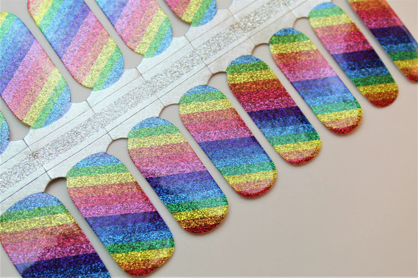 Candied Nails - Rainbow Glitter