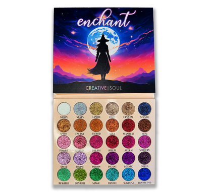 Creative Soul Cosmetics - Enchant Pressed Glitter Eyeshadow Palette