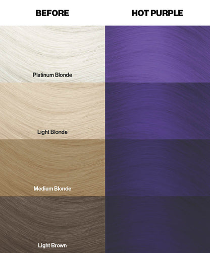 Hot Purple (Bold Purple) - Semi-Permanent Hair Dye - Crazy Color