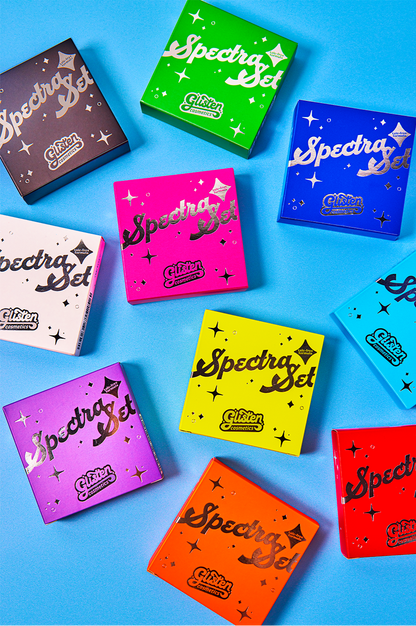 Black Spectra Set - Colourful Pressed Powder - Glisten Cosmetics