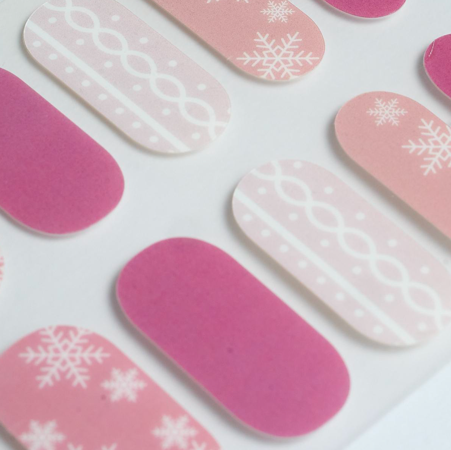 Candied Nails - Nail Sticker - Pink Snow Gel Nails